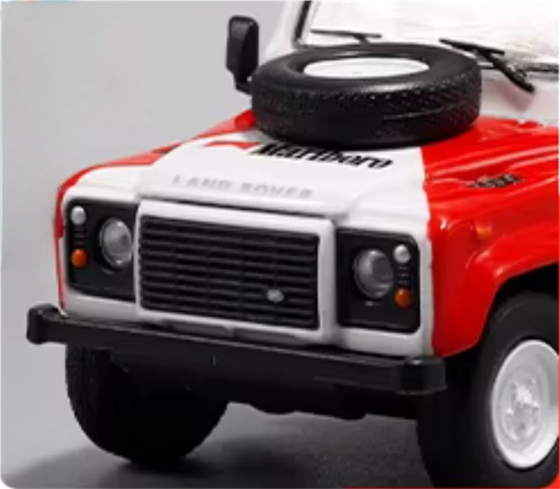 Master Land Rover Defender 110 Marlboro Painting Regular Edition 1:64 Car Pre-built Airliner Model Display view6