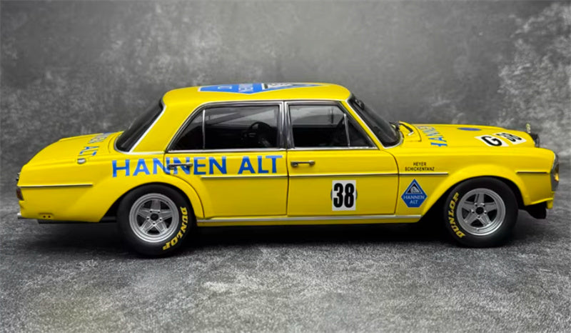 1:18 Mercedes Benz AMG 300SEL 6.8 24-hour Spa 1971 Yellow  MINICHAMPS #38 DIECAST Car Model