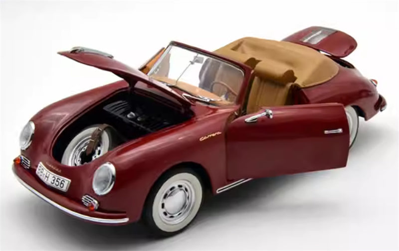 Schuco Porsche 356 A Carrera Cabriolet Red Limited Edition 1000PCS ONLY 1:18 Car Pre-built Model view8