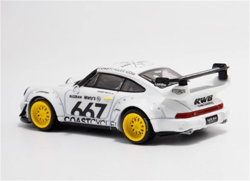 1:64 Porsche 911 RWB964 #667 White #667 BSC DIECAST Limited Edition 499pcs ONLY Model