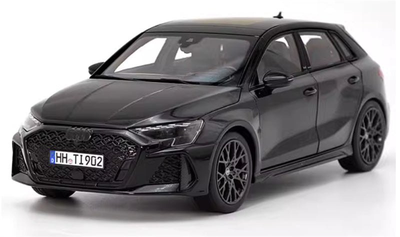 NOREV 2025 Audi RS3 A3 black 1:18 Car Pre-built Model view1