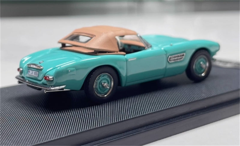 GFCC BMW 507 Roadster Retro Car 1957 Light Green Convertible Softtop 1:64 car Pre-built Model view5