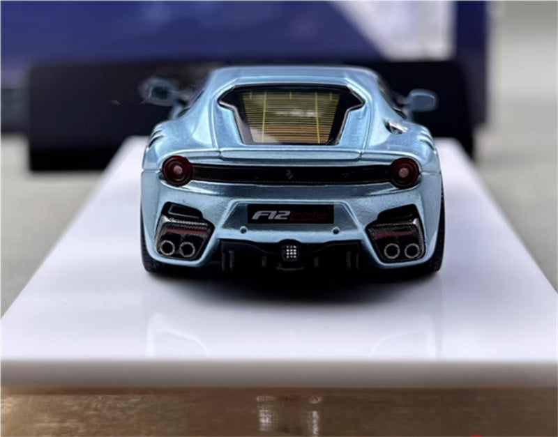 Stance Hunters Ferrari F12 TDF Supercar Limited Edition 499PCS ONLY Ice blue 1:64 Car Pre-built Model view7