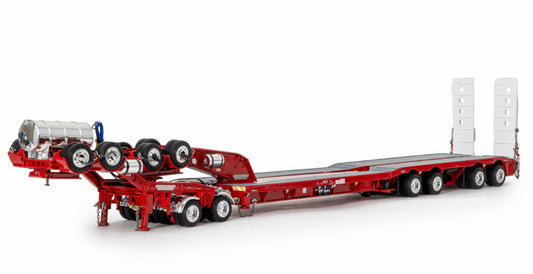 Drake  Rosso Red 4x8 Swingwing and 2x8 Dolly Trailer trailer 1:50 Truck Pre-built Model