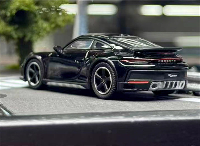 MINIGT Porsche 911 Dakar Black color box packaging 1:64 Car Pre-built Model view4