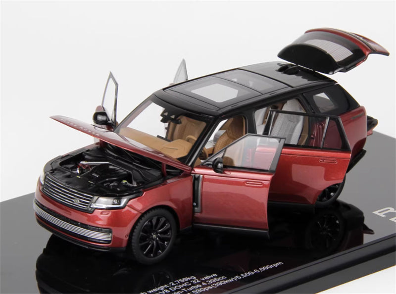 1:43 Land Rover Range Rover Honor Genesis 2022 Red - Black Top  LCD MODELS Extended Edition DIECAST Car Model