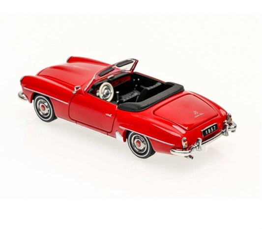 GFCC Mercedes Benz 190SL Convertible Luxury Classic Car Red 1957 Soft top 1:64 car Pre-built Model view2