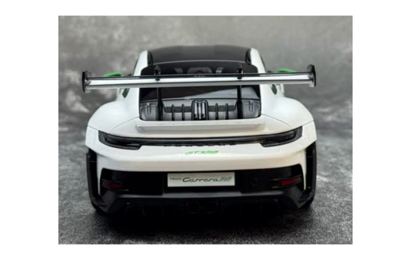 1:18 Porsche 911 992 GT3 RS  White - Carbon Cover - Green Wheel NOREV   DIECAST Model