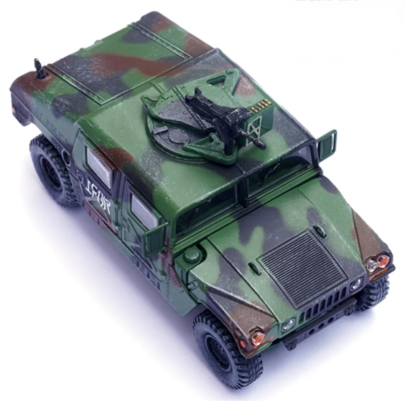 PANZERKAMPF US M998 Humvee 4x4 Utility Vehicle with Grenade Launcher IForward Emergency Command 519th Constitutional Regiment 65th Company 1:64 Tank Pre-built Model