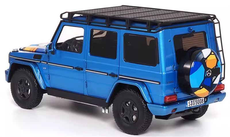 Almost Real Mercedes Benz G-Class G63 W463 Gventure 300k commemorative edition Metallic Blue Limited Edition 504PCS ONLY 1:18 Truck Pre-built Model view5