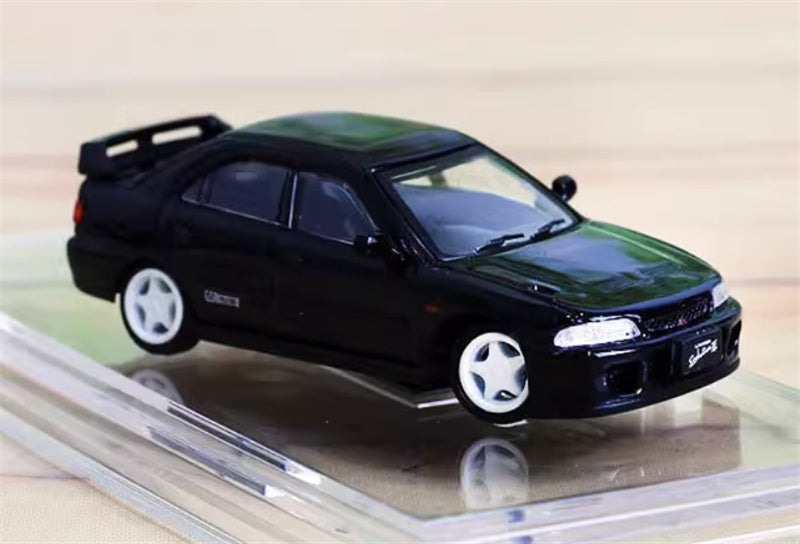 BM Creations MITSUBISHI LANCER EVO II RIGHT HAND DRIVE Black 1:64 Car Pre-built Model