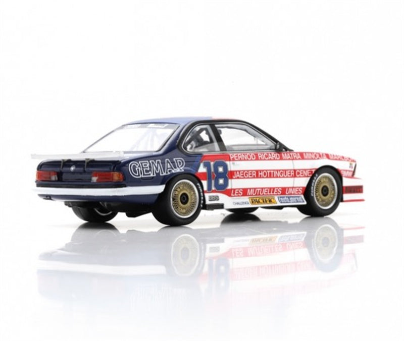 1:43 Spark BMW 635 CSi #18 Championnat de France 1985 P.GURDJIAN LTD 500PCS view5