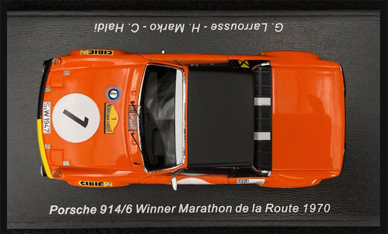 spark Porsche 914/6 Winner Marathon de la Route 1970 1:43 Pre-built Model view4