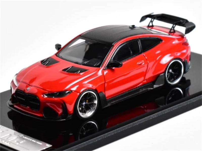1:64 BMW G82 M4 Widebody Transparent Red SW DIECAST Limited Edition 499pcs ONLY Model