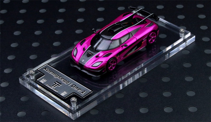 TIMETOP Koenigsegg One: 1 Open Lid Gift Box Edition Rose Red Limited Edition 999PCS ONLY 1:64 Car Pre-built Model view1