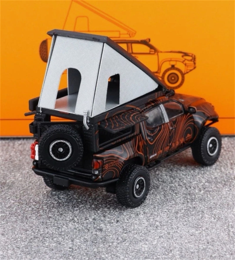 GCD TOYOTA Tacoma Camper Off-Road SUV Black LHD 1:64 Truck Pre-built Model view7