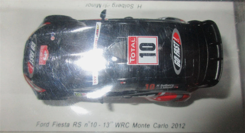 spark Ford fiesta RS #10 13th WRC Monte Carlo 2012 H.Solberg - I.Minor Total HURTIGRUTA CARGLASS 1:43 Car Pre-built Model view7