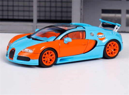 Mortal Bugatti Veyron Gulf Orange Wheel Limited Edition 799PCS ONLY 1:64 Car Pre-built Model view1