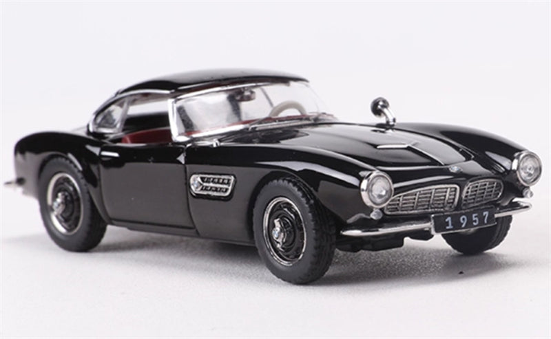 GFCC BMW 507 Roadster Retro Car 1957 Black Convertible hardtop 1:64 car Pre-built Model view6