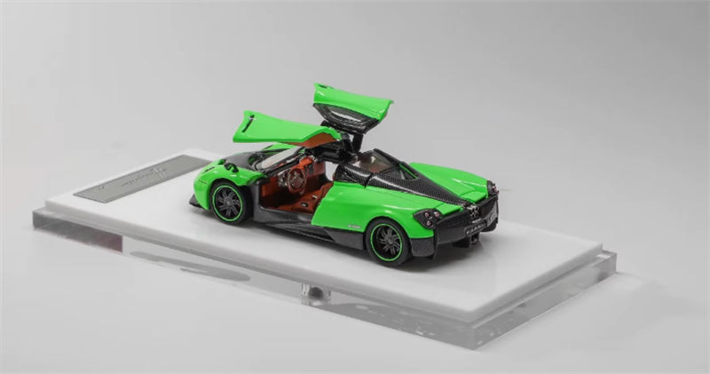 HKM Premium Pagani Huayra Coupe Green Limited Edition 999PCS ONLY 1:64 Car Pre-built Model view2