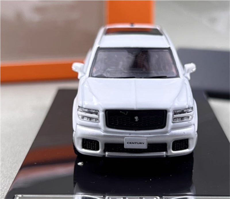 GCD Toyota Century 3rd Generation G70 SUV white silver right hand drive 1:64 Car Pre-built Model view6