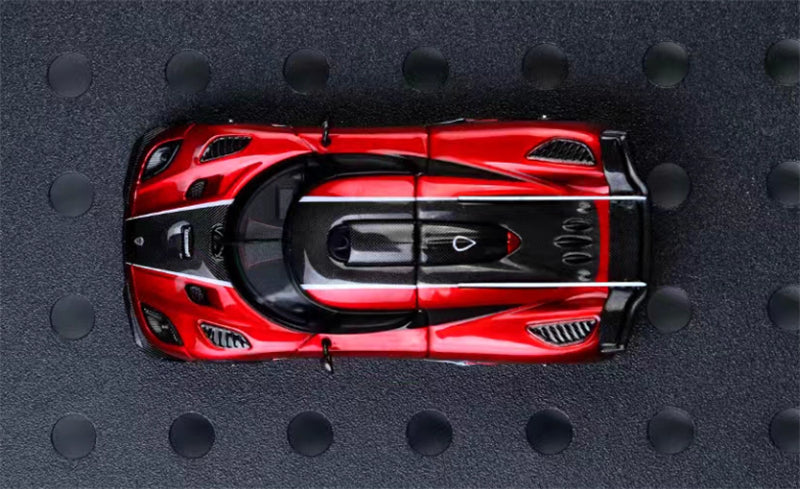 TIMETOP Koenigsegg One: 1 Open Lid Gift Box Edition Metallic Red Limited Edition 999PCS ONLY 1:64 Car Pre-built Model view2