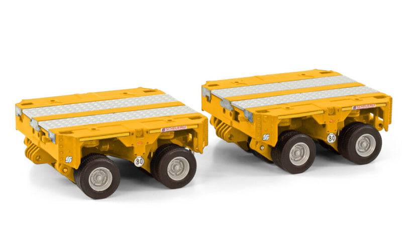WSI SCHEUERLE INTER COMBI SET 2 AXLE (2X) YELLOW Premium Line 1:50 Truck Pre-built Model