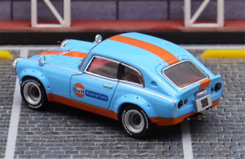 Mortal Honda S800 Limited Edition 299PCS ONLY Gulf Painting 1:64 Car Pre-built Model view5