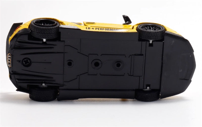 Rhino Model Lamborghini AVENTADOR LP700-4 LBWK Supercar Limited Edition 666PCS ONLY Yellow 1:64 Car Pre-built Model view9