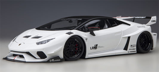 AUTOART Lamborghini HURACAN GT supercar white LBWK AirREX Liberty Walk AK-produce LB PERFORMANCE 1:18 Car Pre-built Model view1