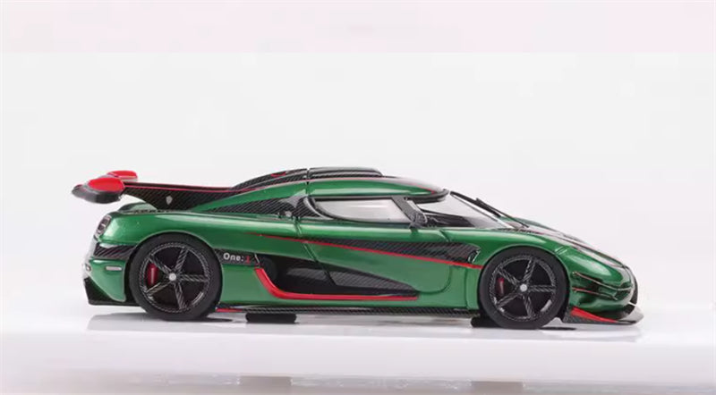 VMB Koenigsegg one 1 Supercar Green Limited Edition 399PCS ONLY 1:64 Car Pre-built Model view8