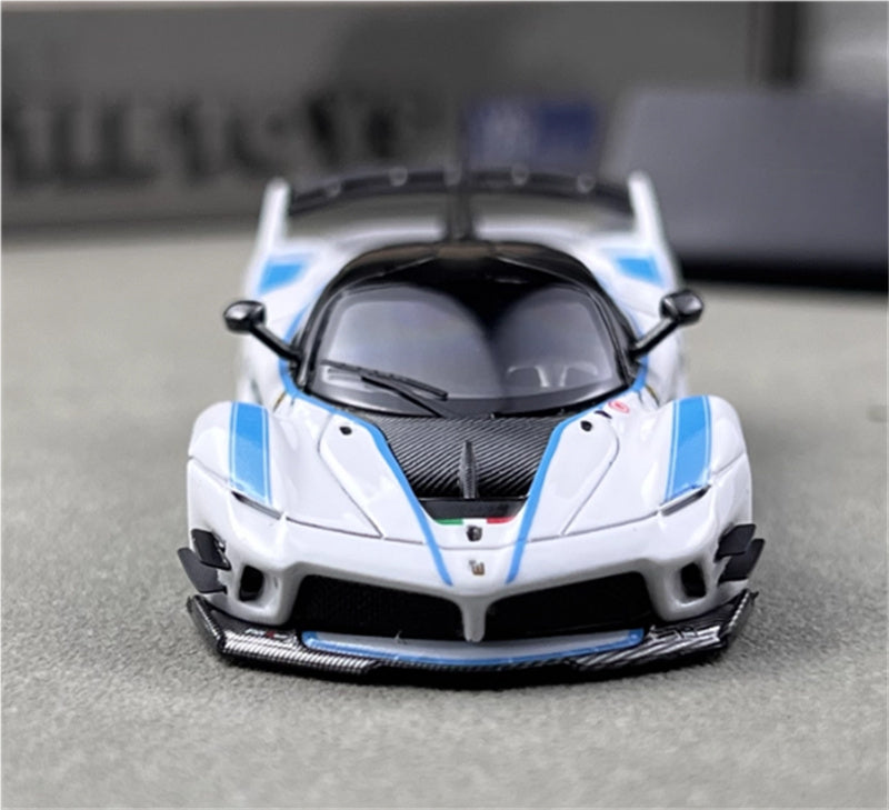 Little Toys Ferrari FXX-K EVO Supercar Limited Edition 399PCS ONLY White Blue Line #79 Special Edition 1:64 Car Pre-built Model view6