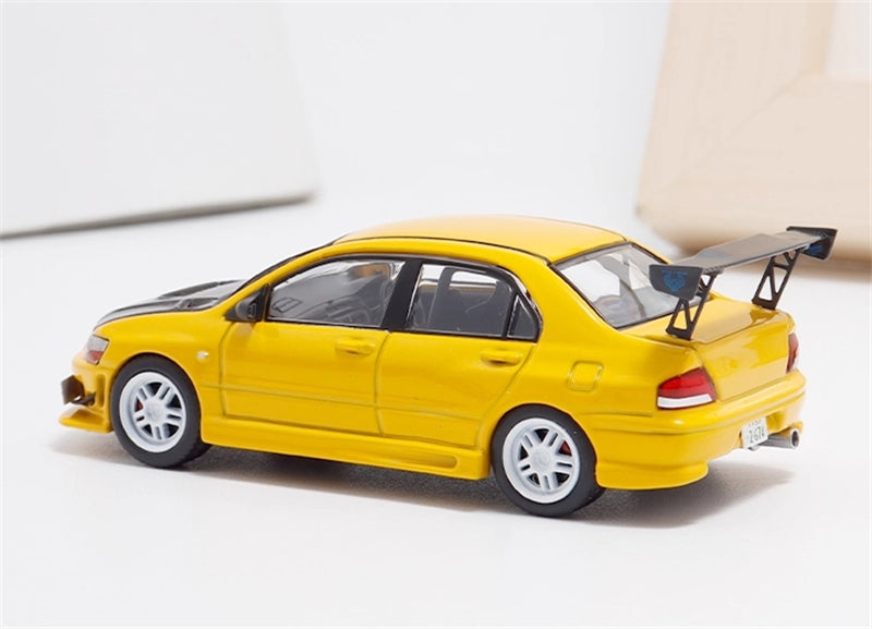 FAST & SPEED Mitsubishi Lancer Evolution VII MK7 Yellow Limited Edition 999PCS ONLY 1:64 car Pre-built Model view4