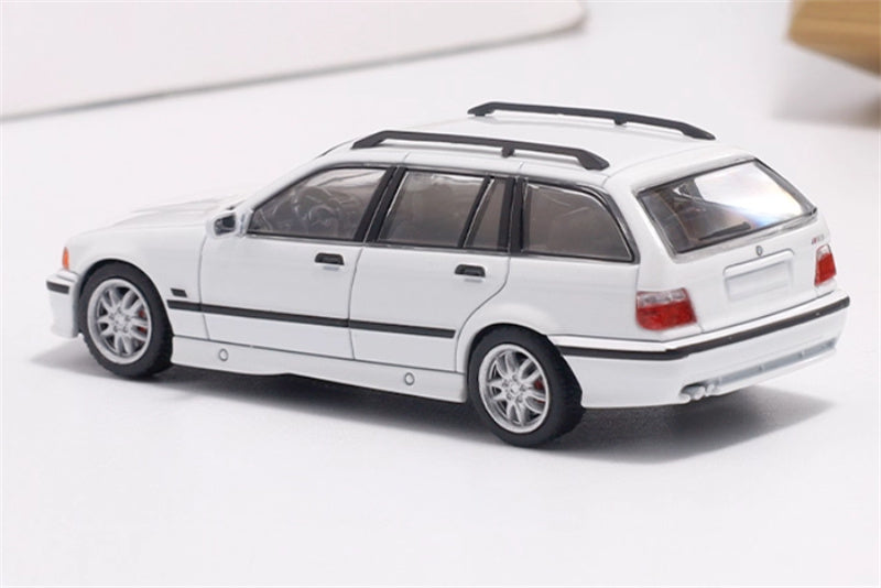 Mortal BMW E36 WAGON Foshan Exhibition Edition White 1:64 Car Pre-built Model view2