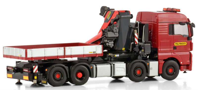 WSI MAN TGX XLX EURO 6C FACELIFT 8X2 TAG AXLE WITH PALFINGER PK 1650 TEC + JIB DEMOUNTABLE BODY Premium Line 1:50 Truck Pre-built Model