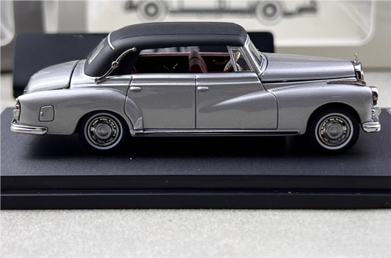 SEEKER Mercedes Benz 300D Adenauer W189 1959 convertible Soft top iron gray 1:64 Car Pre-built Model view6