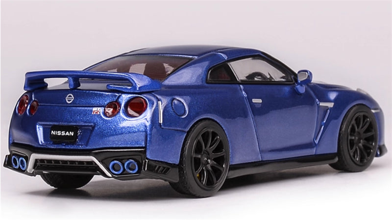 MOTORHELIX Nissan GT-R R35 Track Edition Blue Limited Edition 799PCS ONLY 1:64 Car Pre-built Model view3