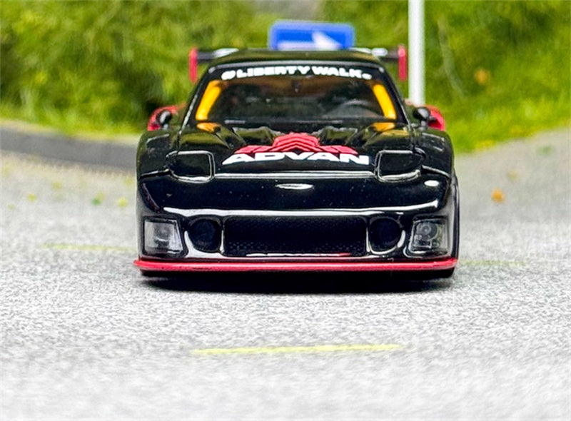 MINIGT Mazda RX-7 LB-Super Silhouette Advan black and red coating color box packaging 1:64 Car Pre-built Model view7