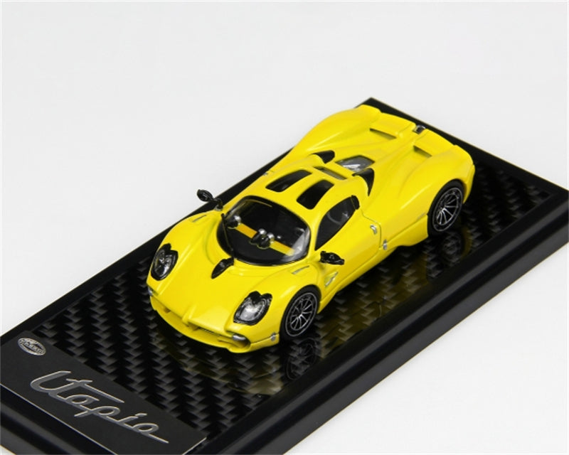 LCD-MODELS Pagani Utopia Super Cars Coupe Yellow 1:64 car Pre-built Model view1