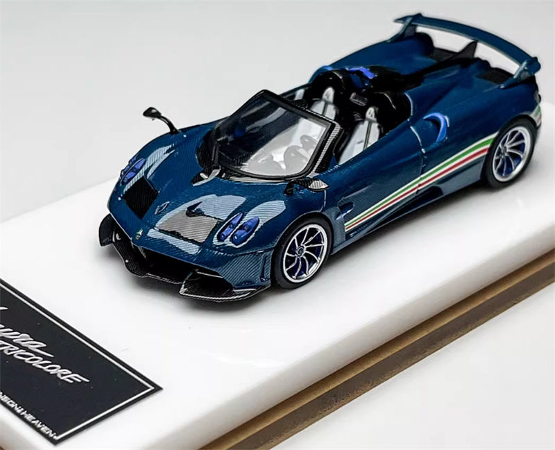 HH Model Pagani Huayra Tricolore Blue - Convertible Edition 1:64 Car Pre-built Model view5