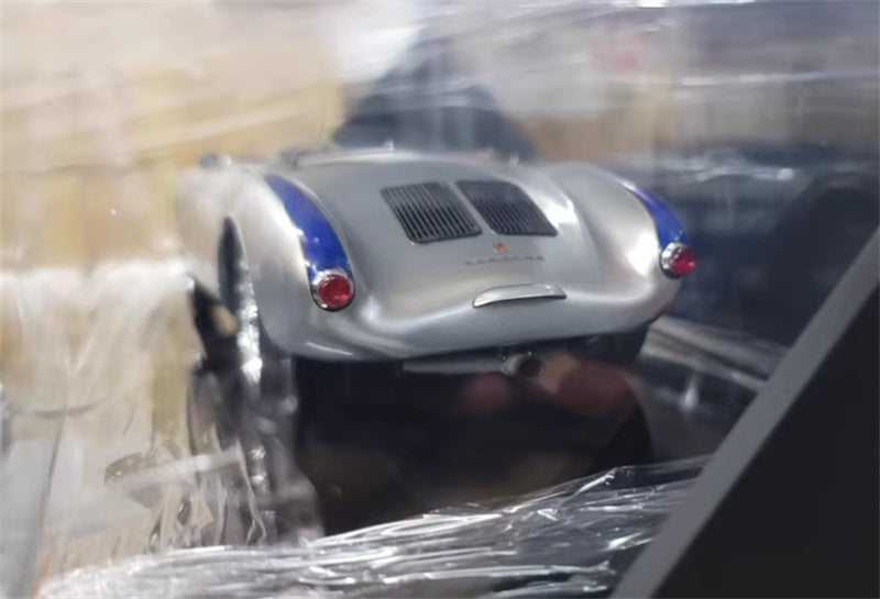 1:18 Porsche 550 SPYDER Silver Amalgam convertible Resin Car Model view4