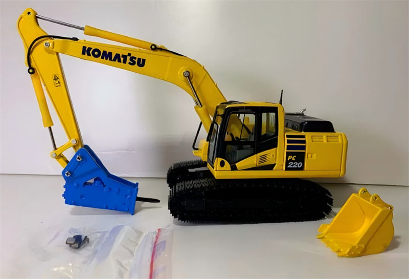 1:50 PC220-10 w/ blue hammer KOMATSU DIECAST Model