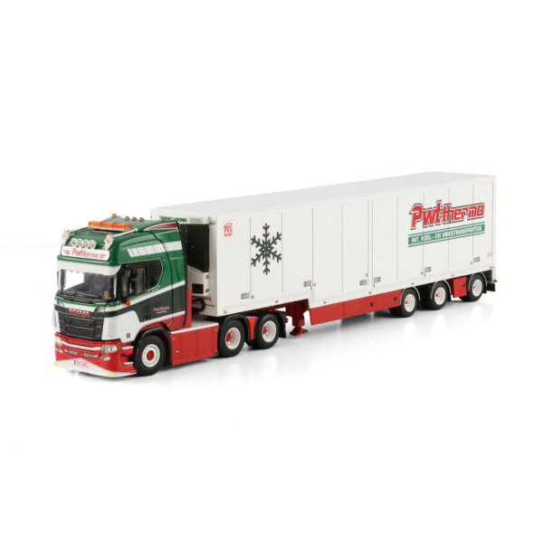 1:50 SCANIA PWT THERMO R CR20H 6X2 SEMI BOX TRAILER 3 AXLE WSI Diecast Model