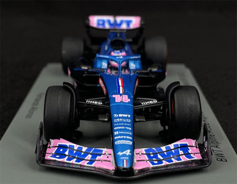 Spark BWT Alpine A522 Alpine 5th Brazilian GP 2022 Alonso 1:43 Car Model view5