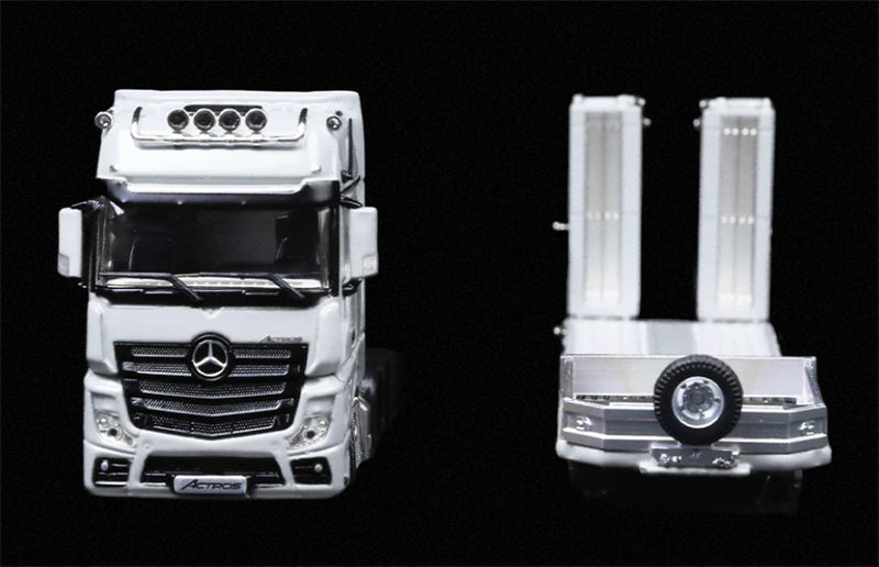 1:64 Mercedes-Benz Actros white TIMEMICRO x PERKA DIECAST Trailer & Tractor Model