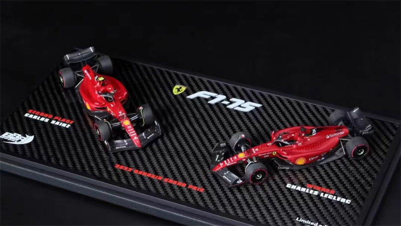 1:43 BBR MODELS 2022 Ferrari F1-75 Bahrain GP CHARLES #16 & 2nd CARLOS #55 LTD view5