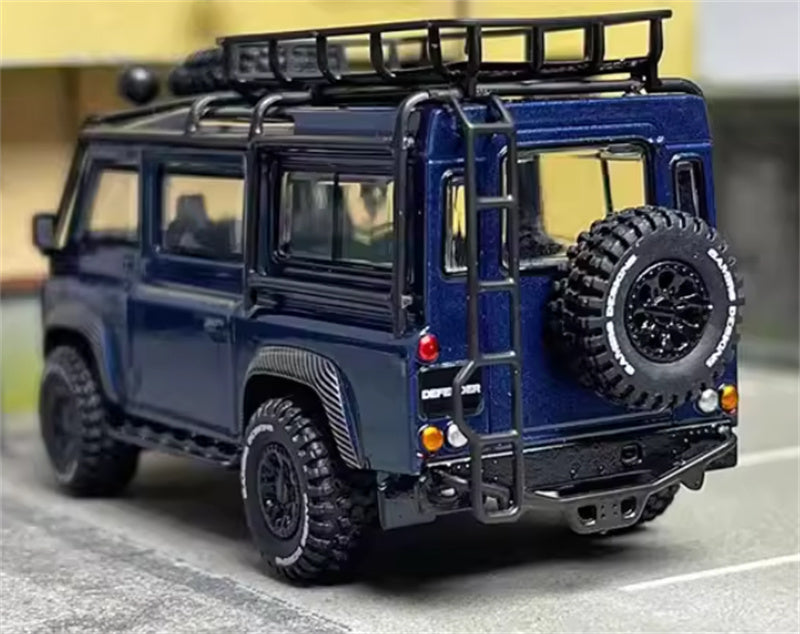 Master Land Rover Defender Van Blue with accessories 1:64 Car Pre-built Airliner Model Display view5