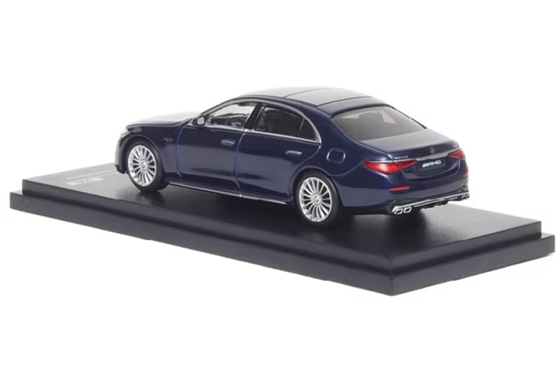 Almost Real Mercedes - AMG S 63 E Performance 2023 Nautic Blue 1:64 Car Pre-built Airliner Model Display view2