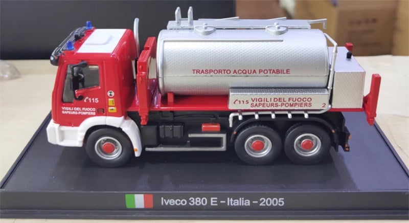 Red Base Iveco 380E fire truck Italia 2005 1:64 Truck Pre-built Model
