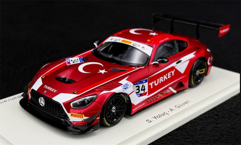 1:43 Spark Team Turkey Mercedes AMG GT3 Winner FIA GT Nations Cup Bahrain 2018 view1